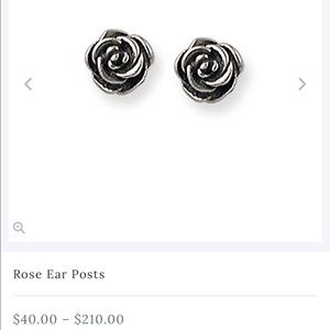 James Avery Rose Ear Posts | Sterling Silver
